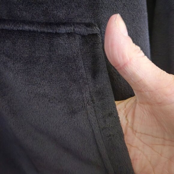 90 Degrees Double Butter 1/2 Zip Black Velour Pullover Size XL - Picture 6 of 7